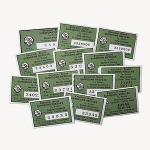 Needle Packets for Surgical Roll Small Improved, US Army WW2, Reproduction
