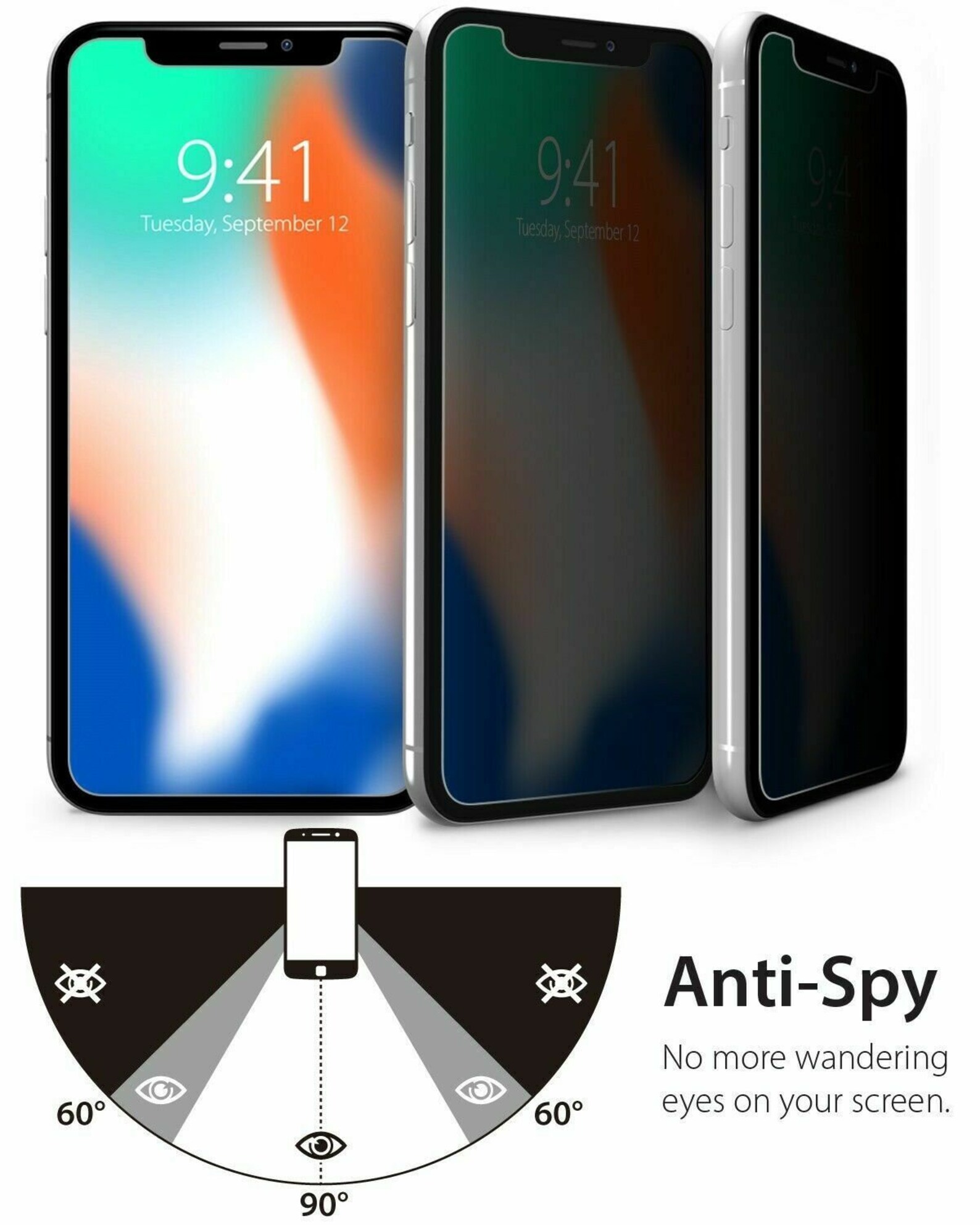 AntiSpy Tempered Glass Privacy Screen Protector For Apple Etsy