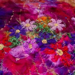 Sunset Meadow - Fabric Art - Ethereal - Abstract - Luxury - Wall Art - Wall Decor - Framed Art - Textile Art - Unique - Limited Edition
