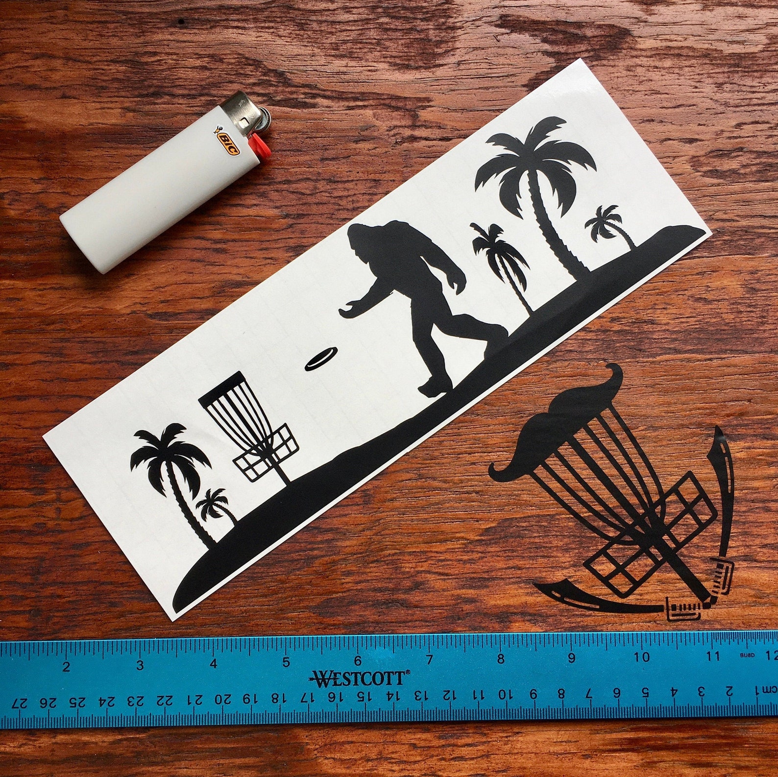 Disc Golf Sasquatch Window Decal Etsy