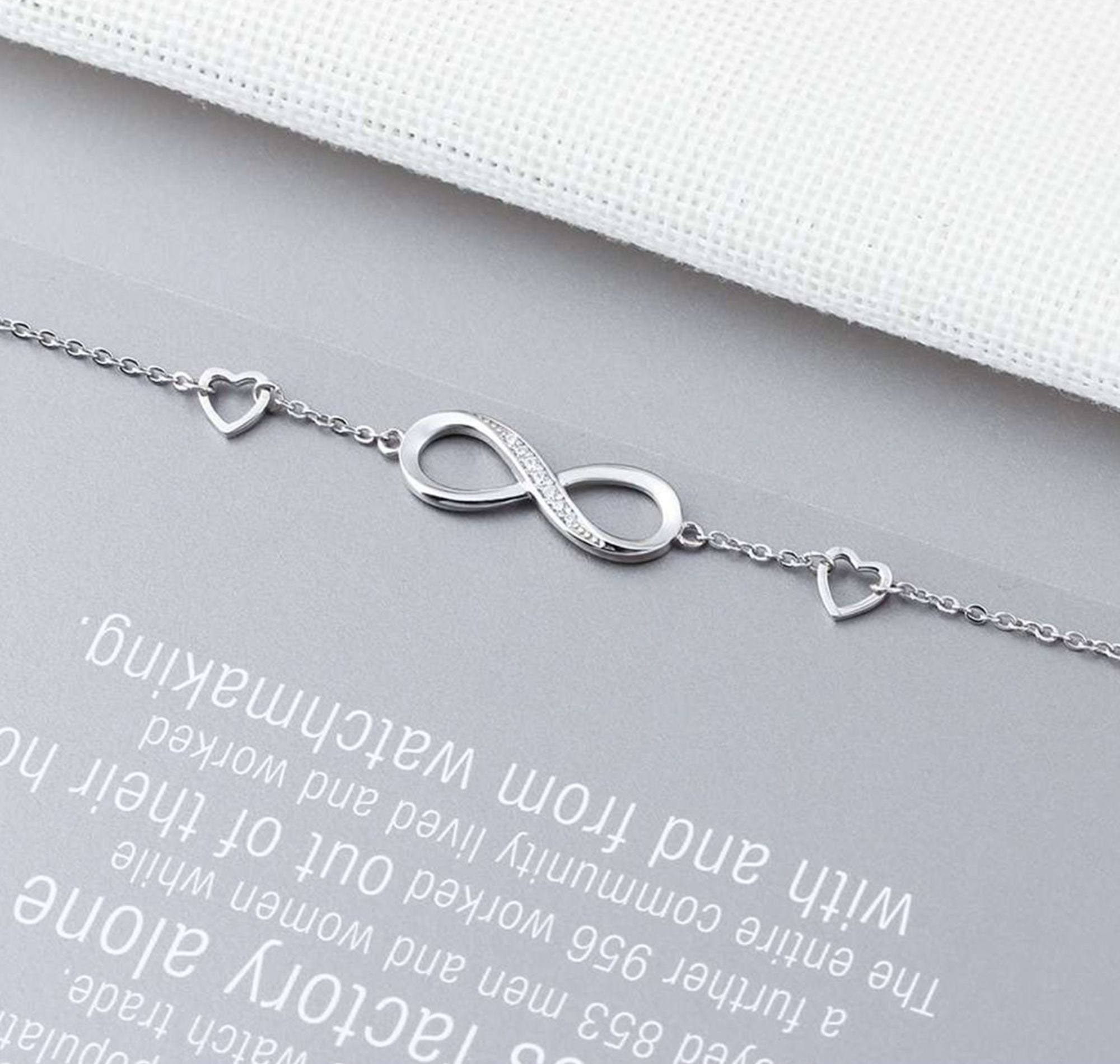 925 Sterling Silver Infinity Bracelets for Women Adjustable Etsy