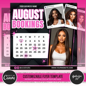 August Hair Sale Flyer | Haar Sale Preisliste | Perückenpreise Flyer | Zurück zu Schule Perücke Verkauf | August Flyer | Haar & Perücke Promotion