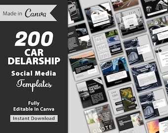 200 Car Dealership Templates for Social Media