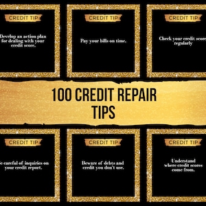 100 Credit Repair Tips: Instagram Templates (Digital Download)