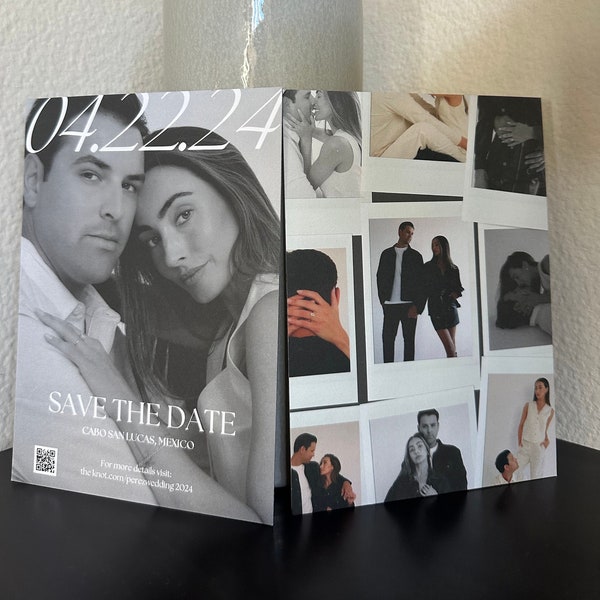 Modern Minimal Save The Date, Unique Save the Date, Save The Date with Photo, Canva Save The Date, Editable Save The Date Template