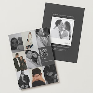 Modern Save The Date, Collage Save the Date, Save the Date with Photo, Canva Save the Date, Editable Save the Date Template