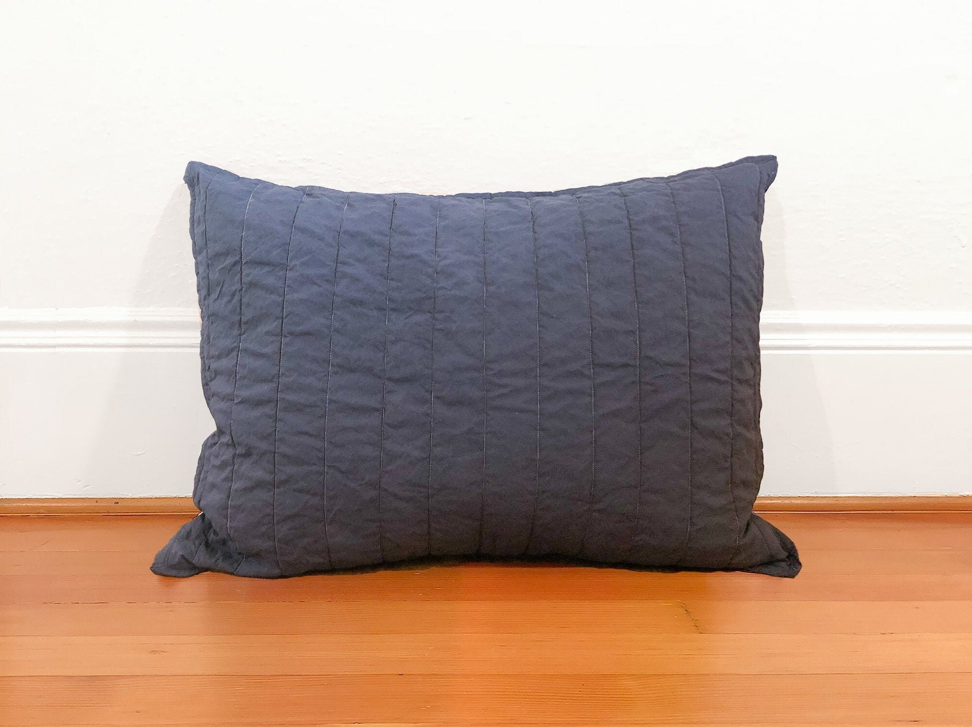 Solid Quilted Organic Cotton Pillow Shams Etsy