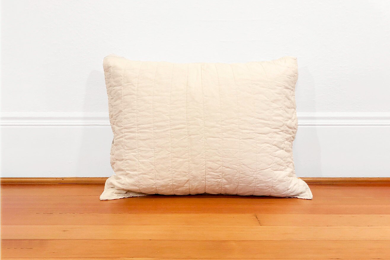 Solid Quilted Organic Cotton Pillow Shams Etsy