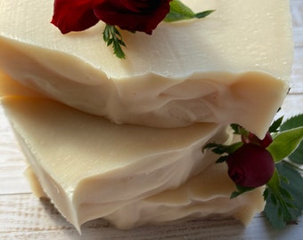 Old-Fashioned Rose-Tallow Soap/Rose -Historical Soap/Natural Soap Bar