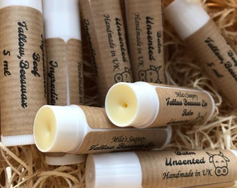 Tallow Beeswax Lip Balm/handmade lip balm/chapstick/beeswax lip balm/unscented/nourishing and protective lip balm
