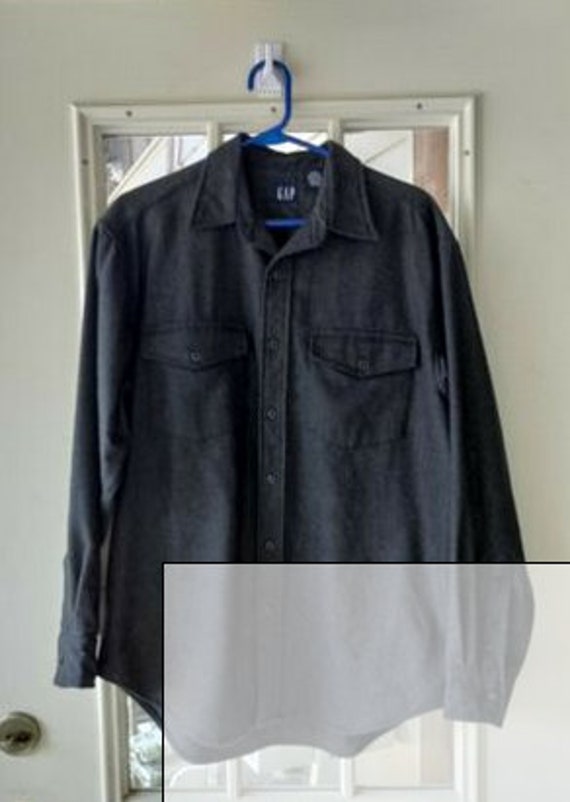 Vintage Gap Flannel Shirt Men's Medium Y@K Wool Bl