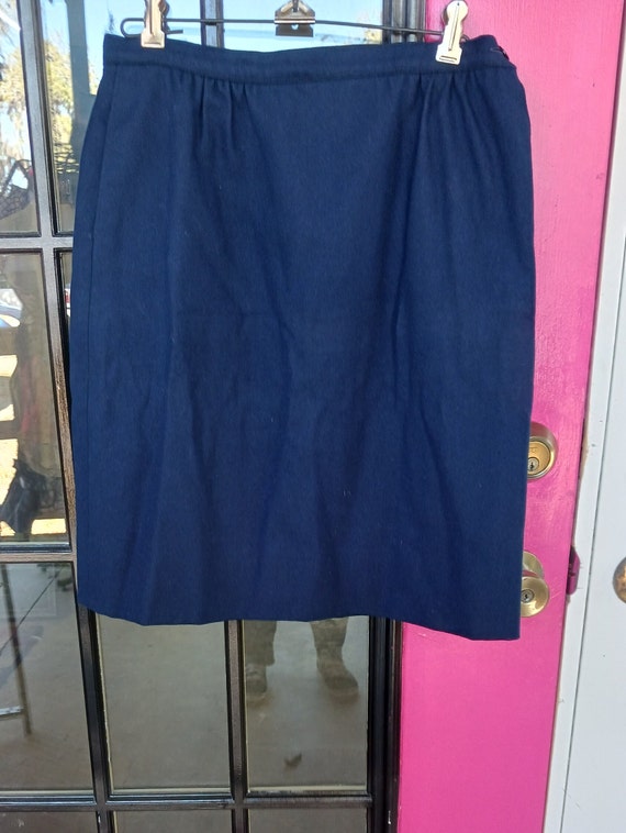 Vintage Pendelton Wpmen's Navy Blue A-Line Skirt