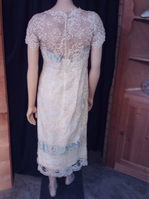 1950's Philip Hulitar Ivory Lace Wedding Gown Bri… - image 6
