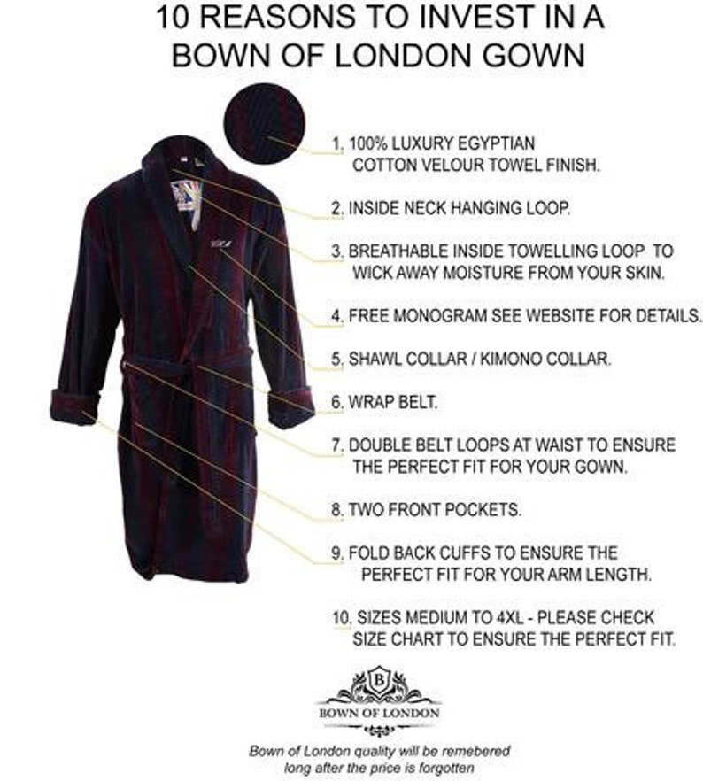 The Arbroath Men's British Luxury Bathrobe Etsy