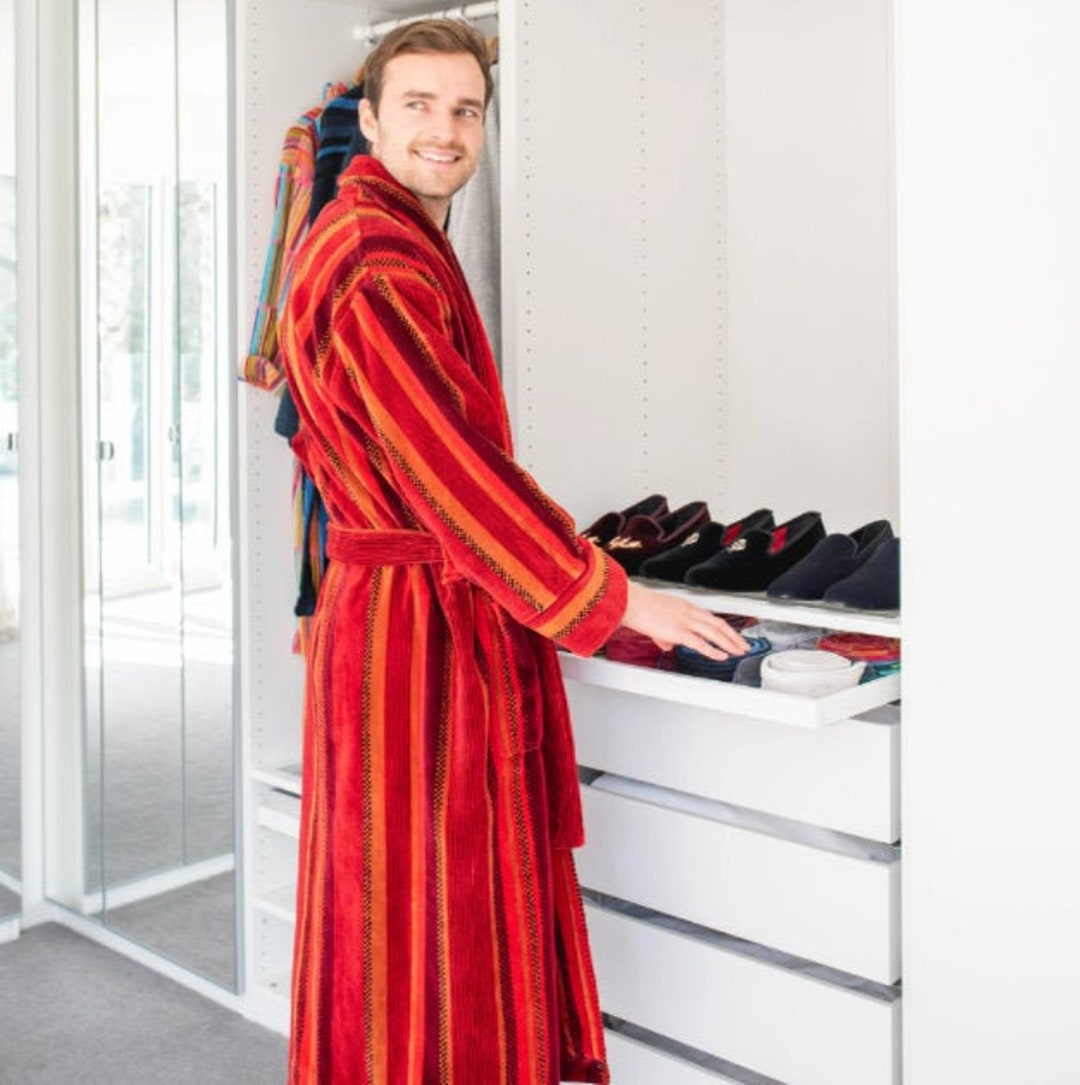 The Venezia Men's British Luxury Bathrobe Etsy