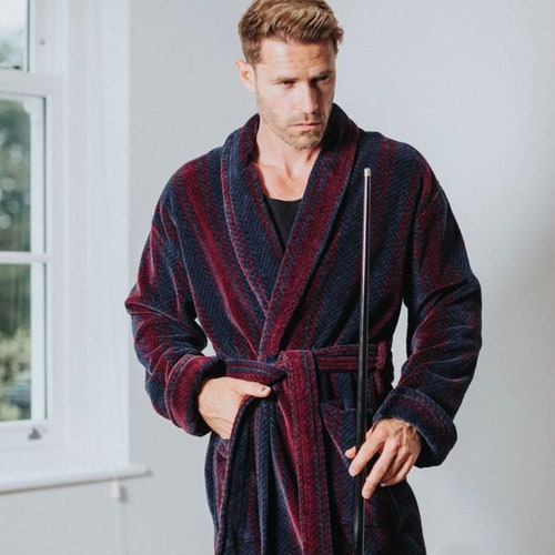 mens luxury towelling dressing gown