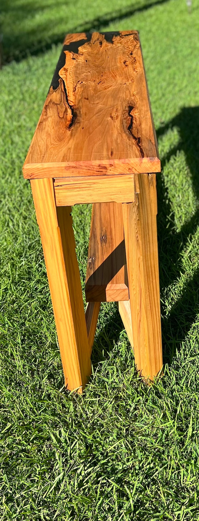 Sinker Cypress All Wood Entry Table Etsy