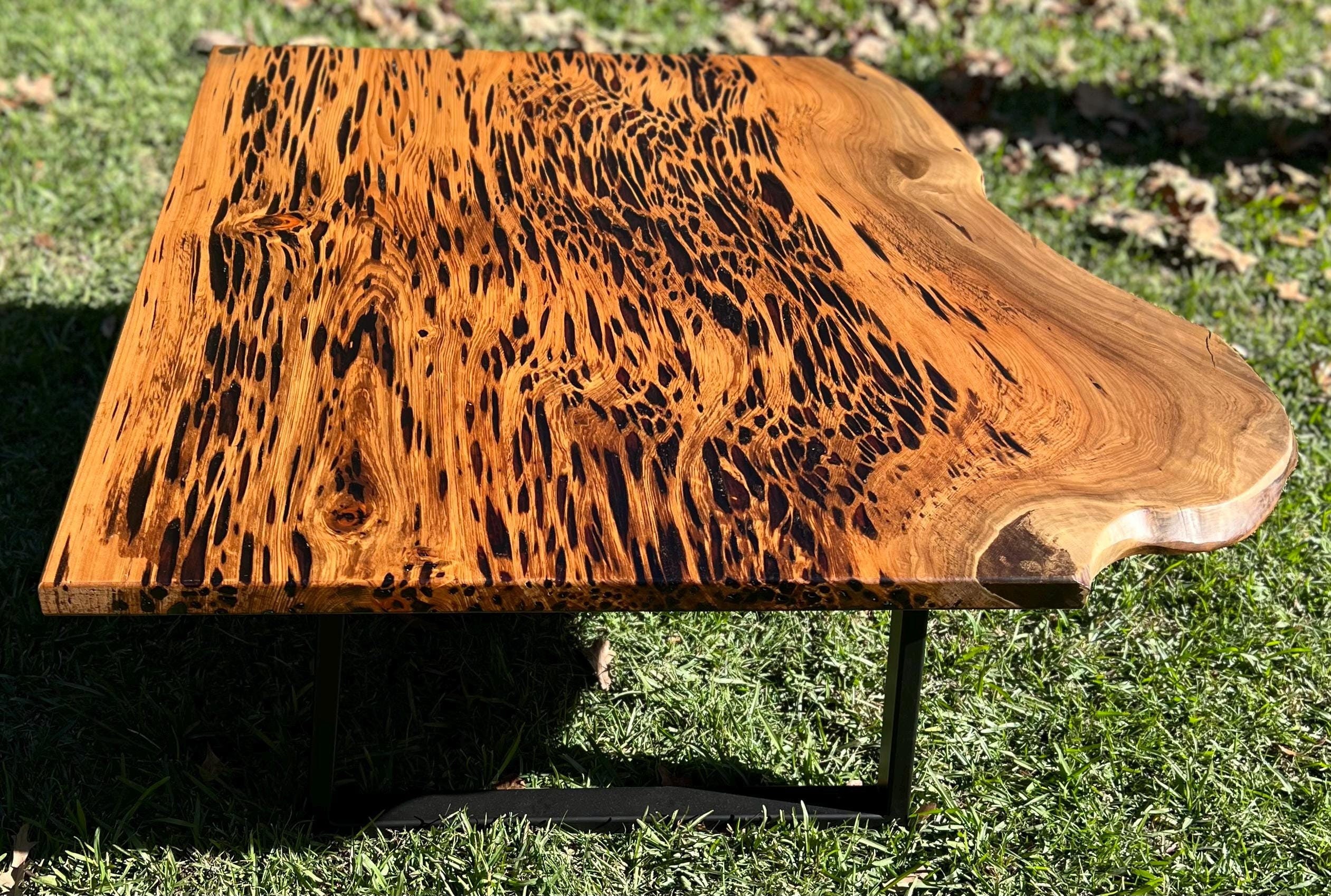 STUNNING! IN STOCK One of a kind pecky sinker Cypress coffee table