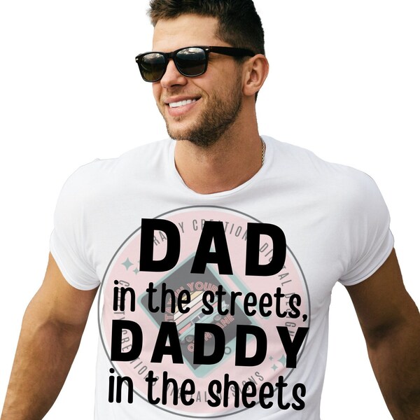 thumbnail image 2 of Funny Embroidered Denim Cap - "Dad In The Streets Daddy In The Sheets" Hat, Adjustable 2 of 12