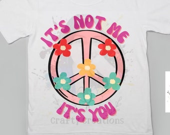 Retro Peace Sign PNG, Sublimation Design (Digital Download)