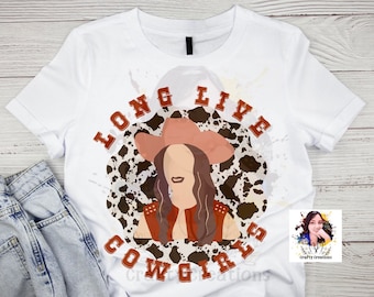 Long Live Cowgirls PNG, Sublimation Design (Digital Download)