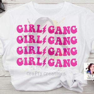 Girl Gang SVG,PNG File, Sublimation Designs Downloads, Digital Download, Sublimation Designs, Sublimation Design, lightning SVG, Mama svg