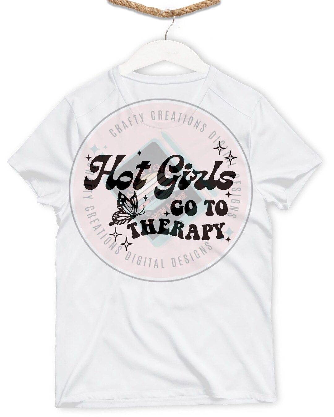 Hot Girls Go to Therapy SVG, PNG, Sublimation File, Groovy, Positive ...