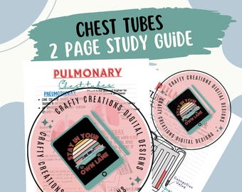 Chest Tube Cheat Sheet | Chest Tubes - Etsy Canada