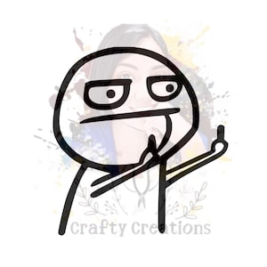 Stickman middle finger vinyl decal, double middle finger decal, f u decal, cute decal, funny middle finger, decal, flicking off decal