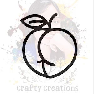 Peach/ Booty Sticker Decal,  Emoji Multiple sizes multiple colors waterproof weatherproof, peach booty decal, car decal, funny decal