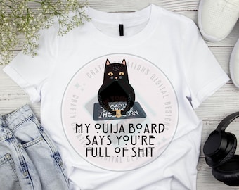 Divertente tavola Ouija PNG, design di strega di Halloween (download digitale)