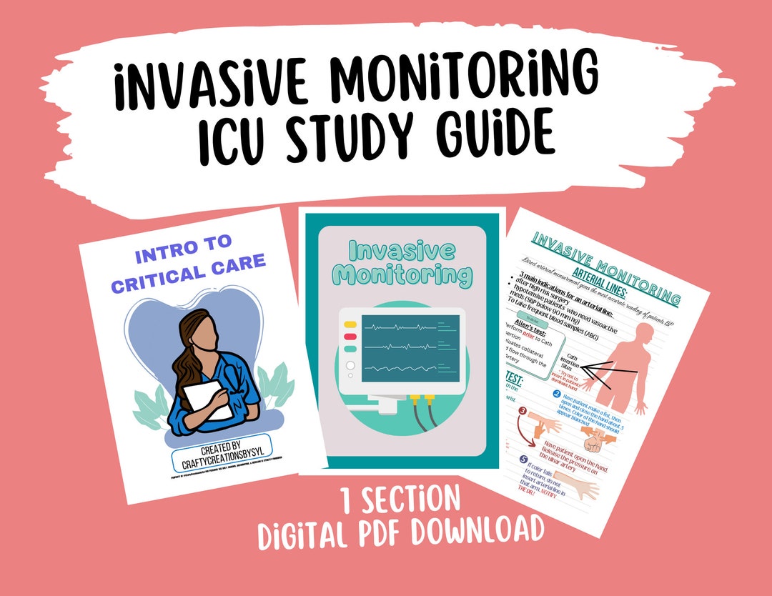 Hemodynamic Monitoring, Nursing Students, Cheat Sheets, Study Guide