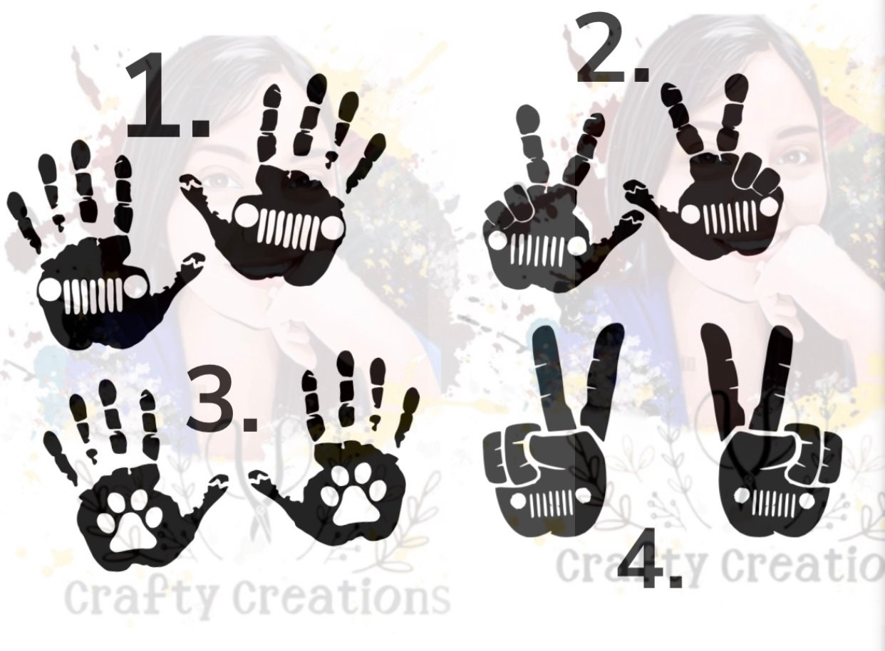 Set of 2 Jeep wave decals. Jeep wave mirror decal. Jeep wave Etsy