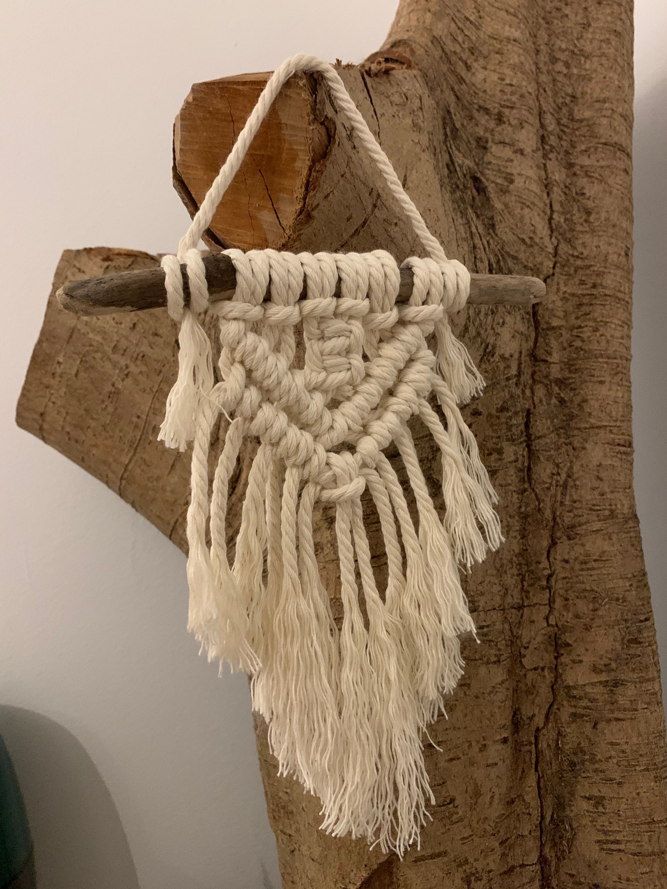 Macramé, Décoration Macramé, de Corde, Macramé en Bâton Bois