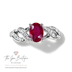 Natural Ruby Zircon Infinity Ring | Sterling Silver Twist Vine Band (12.95 Ct)