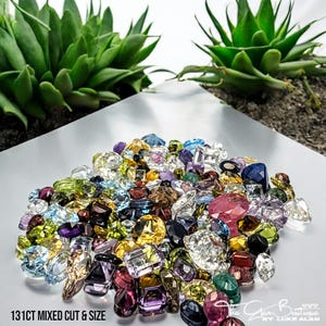 131 Ct gemischtes Edelstein-Los: Natürlicher Amethyst, Citrin, Granat & Saphir