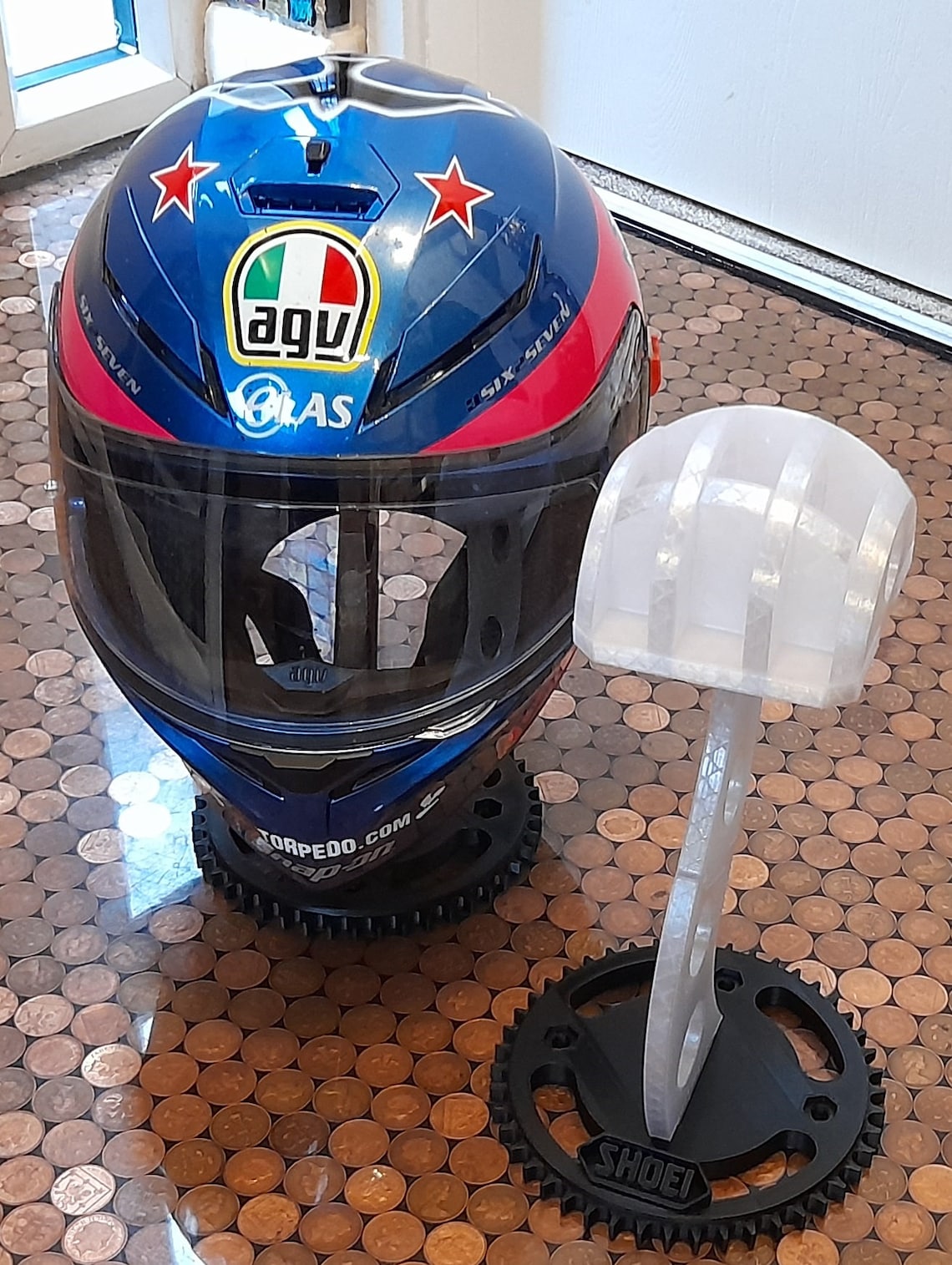 Tabletop/desktop/shelf Motorcycle Motorbike Helmet Stand with | Etsy