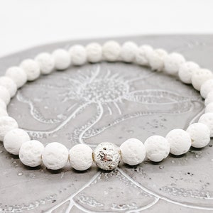 Lava Bead Bracelet, Stretch Bracelet, Custom Bracelet, Essential Oil Diffuser, 6mm Beaded Bracelet, Chakra Bracelet, Handmade Jewelry
