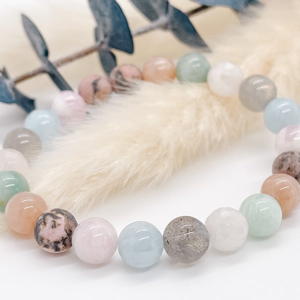 Anxiety Relief Bracelet, Healing Crystal Bracelet, Multi Stone Bracelet, in Canada, Beaded Gemstone Chakra Bracelet, Natural Stone Bracelet