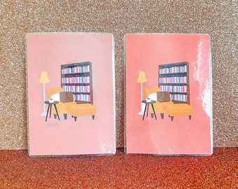 Cozy Libary Bookmark; Bookshelf Bookmark; Booktok Laminated Bookmark