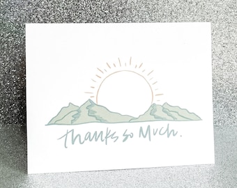 Sunrise Thank You Card, Greeting Card, Mountains Greeting Card