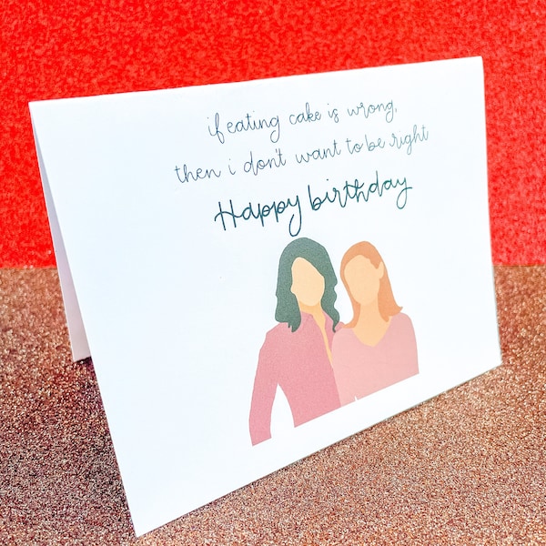 Gilmore Girls greeting card; Lorelai and Rory card; Stars Hollow Card