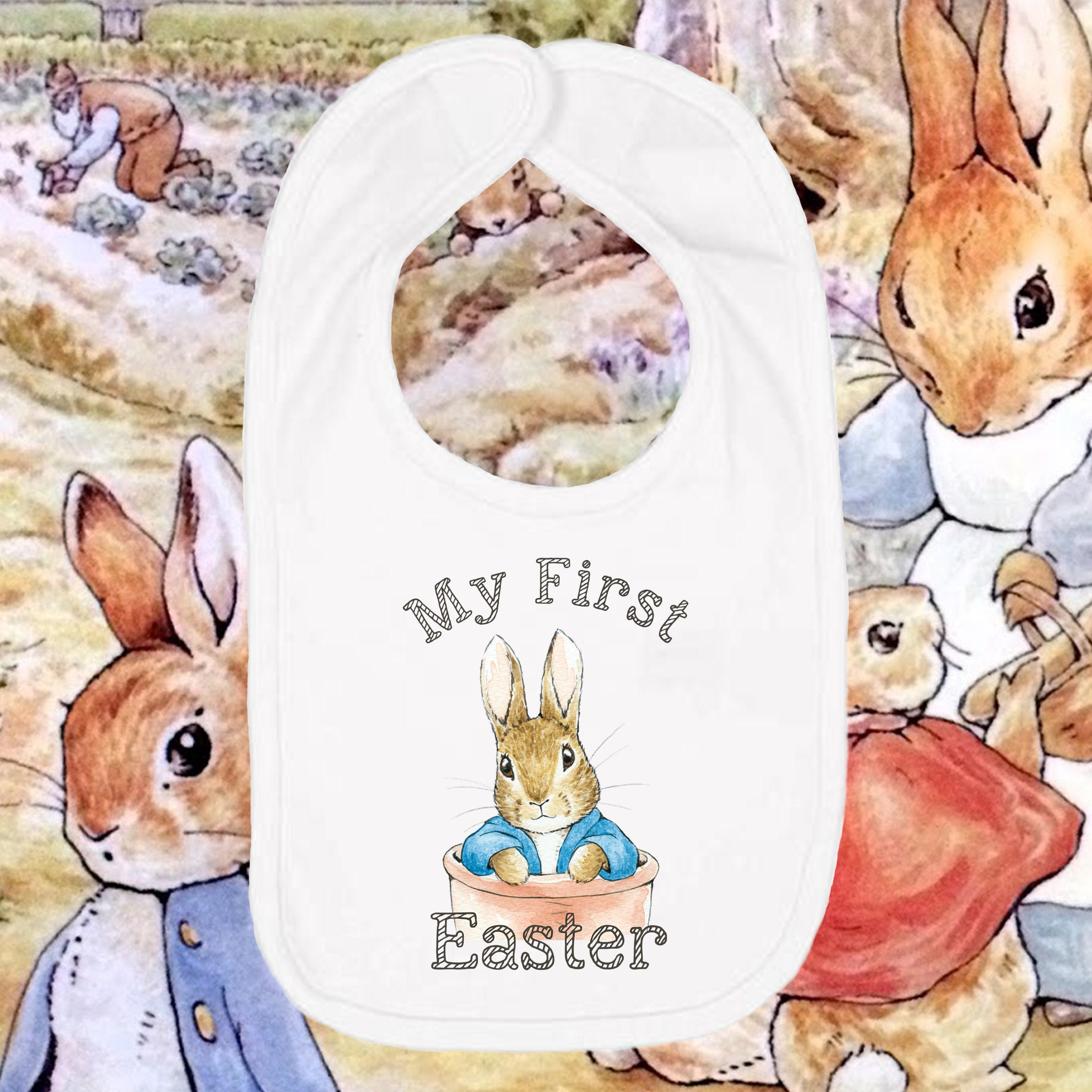 MY FIRST Easter BIB Peter Rabbit Easter Bib Easter Bunny | Etsy