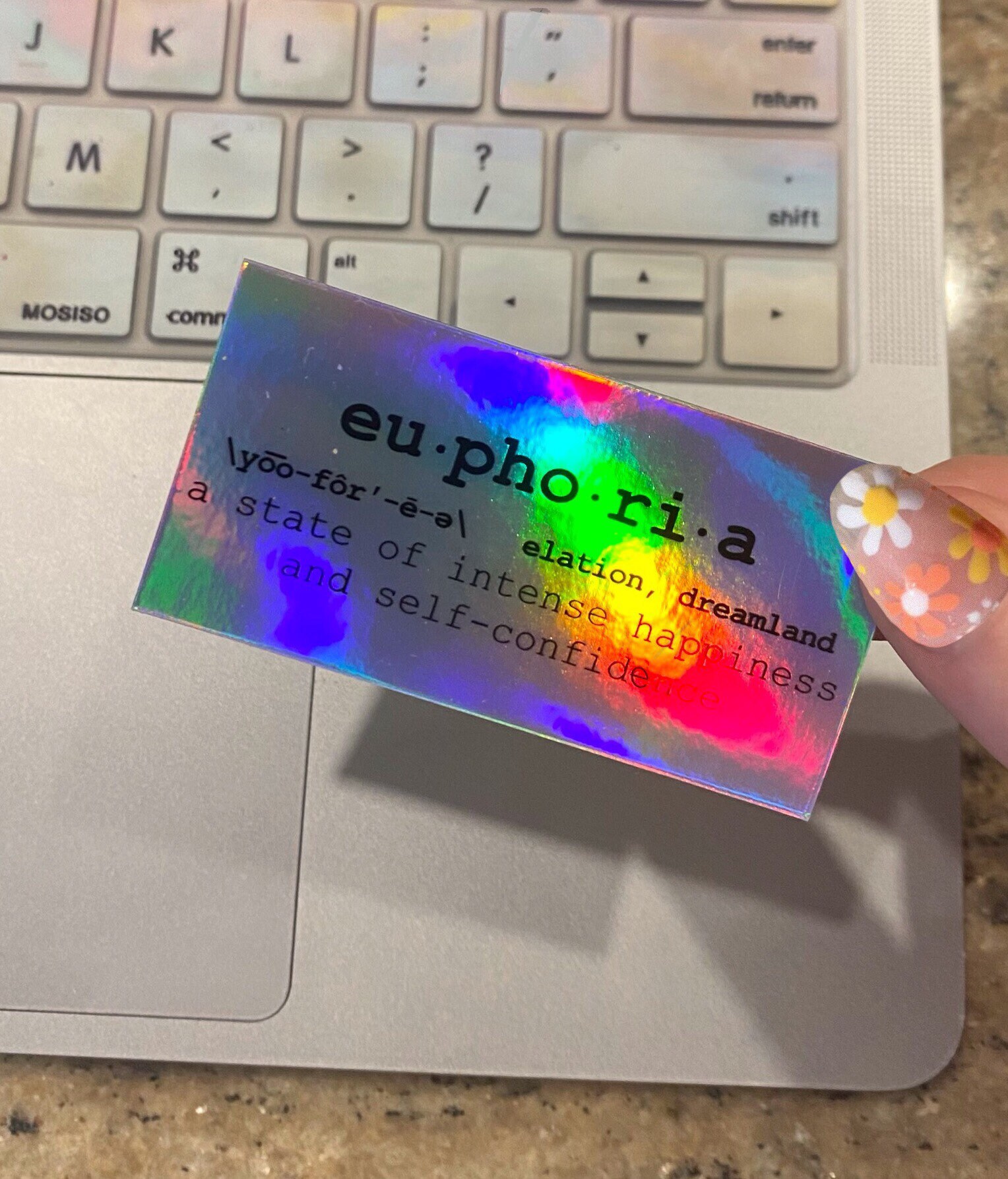 Euphoria Holographic Vinyl Sticker Euphoria Definition Etsy