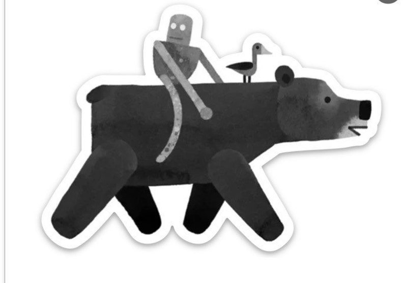 The Wild Robot Die Cut Vinyl Sticker Roz and Brightbill - Etsy