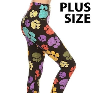 Dog Paw Print Women Yoga Pants High Waist Running Leggings with Pockets  Tummy Control Workout, Leggings -  Canada