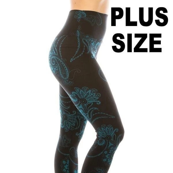 Patterned Leggings Plus Size for woman /High Waist  (799 )