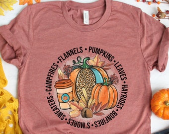 Flannel Pumpkin Smores Shirt, Love Fall Y'All Shirt, Fall Shirt, Hello Pumpkin, Fall Vibes, Peace Love Thanksgiving, Family Thanksgiving