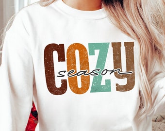 Cozy Season Fall Sweatshirt, 2023 Happy Thanksgiving, Hello Pumpkin Sweatshirt, Fall Hoody, Autumn Sweatshirt, Fall Shirt, Thanksgiving Tee