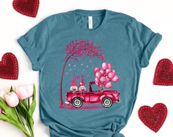 Valentines Gnome Shirt, LOVE TREE, LOVE Valentines Y'All  Shirt, Cute Valentines Day Shirt, Cute Heart Shirt, Happy Valentines